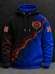Men's Remembrance Day Oversized Drop-Shoulder Hoodie With Pockets