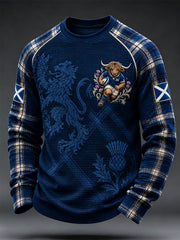 Men's Scottish rugby fans Printed Waffle Sweatshirt