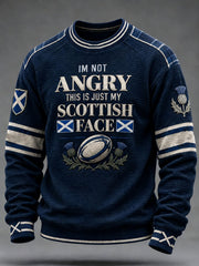 Men's Scottish rugby fans Printed Waffle Sweatshirt