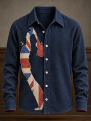 Men's UK Music Lover Mods Art Printed Shirt