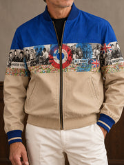 Men's UK Music Lover Mods Art Printed Jacket