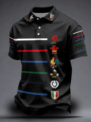 Unisex 6 Nations Rugby Lover Printed Casual Tops