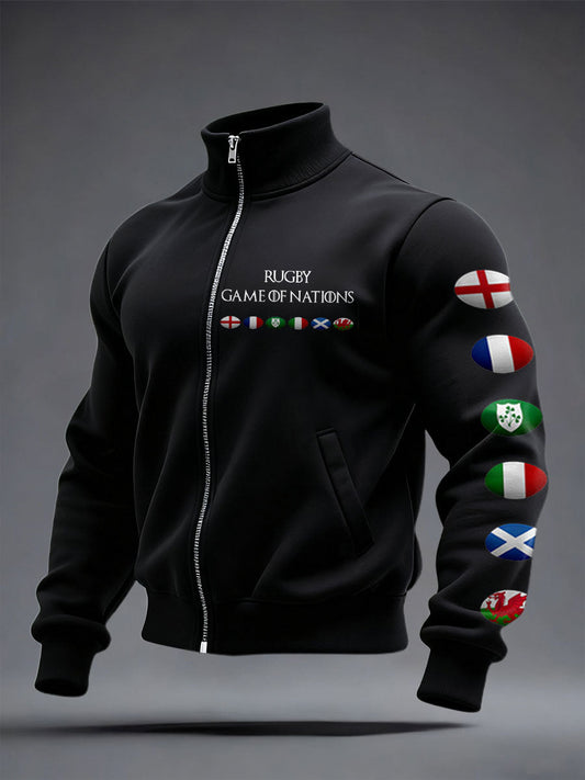 Unisex 6 Nations Rugby Lover Printed Coat