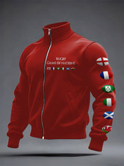 Unisex 6 Nations Rugby Lover Printed Coat