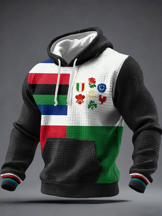 Men's 6 Nations Rugby Lover Printed Hoodie