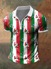 Men's Rugby Zip Up Short Sleeve