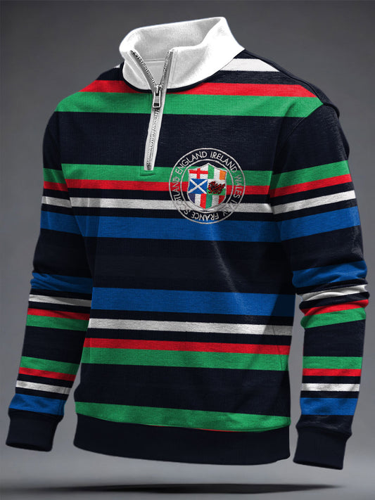 Men's 6 Nations Rugby Lover Printed Casual Tops