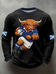 Men's Scotland Rugby Lover Printed Waffle T-shirt