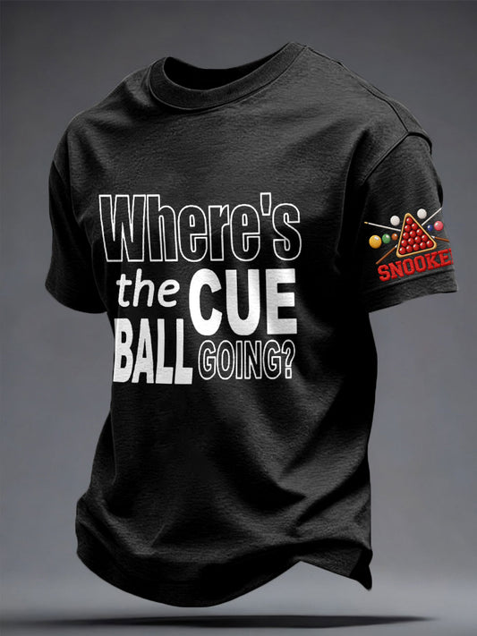 Men's Snooker Lover Printed T-Shirt