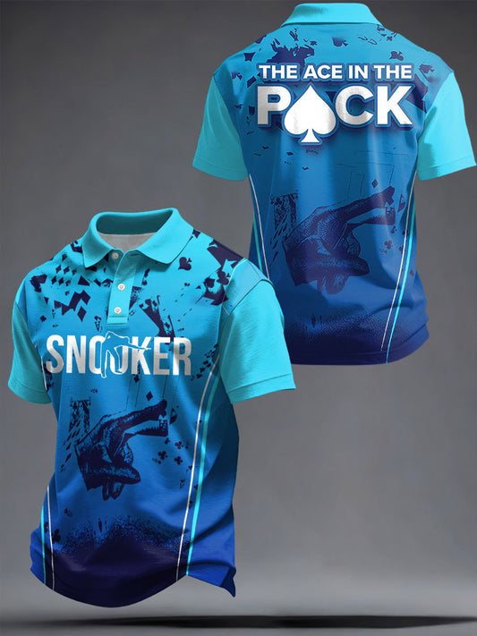 Men's Snooker Lover Printed Casual Tops