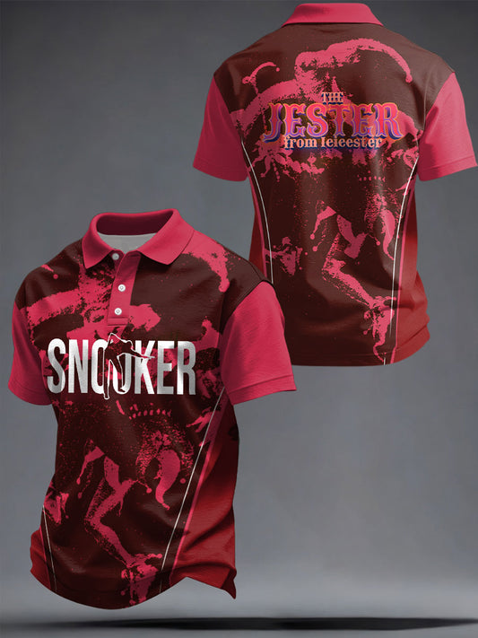 Men's Snooker Lover Printed Casual Tops