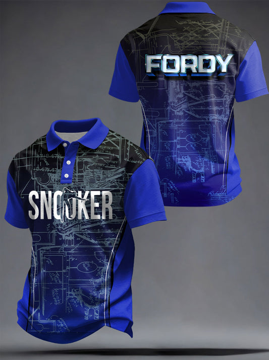 Men's Snooker Lover Printed Casual Tops
