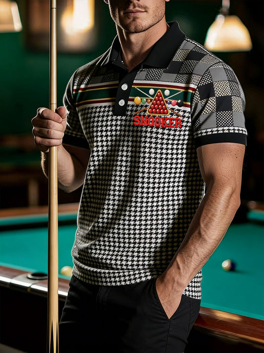 Men's Snooker Lover Printed Casual Tops
