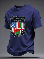 Men's Nations of Rugby Lovers Printed T-shirt