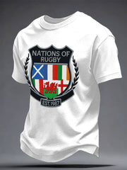 Men's Nations of Rugby Lovers Printed T-shirt