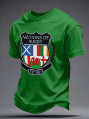 Men's Nations of Rugby Lovers Printed T-shirt