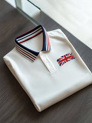 Men's United Kingdom Flag Business Style Short Sleeve T-Shirt