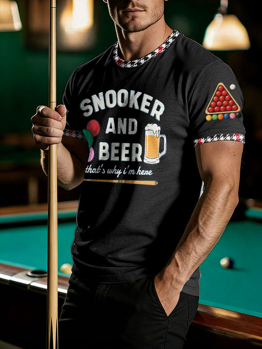 Men's Snooker Lover Printed T-shirt