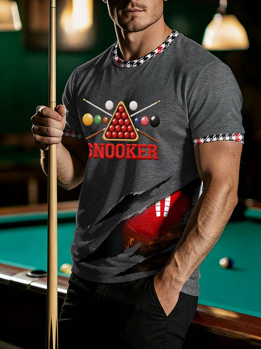 Men's Snooker Lover Printed T-shirt
