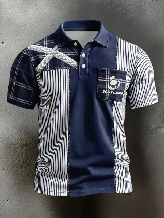 Men's Scotland Rugby  Lover Printed Casual Tops