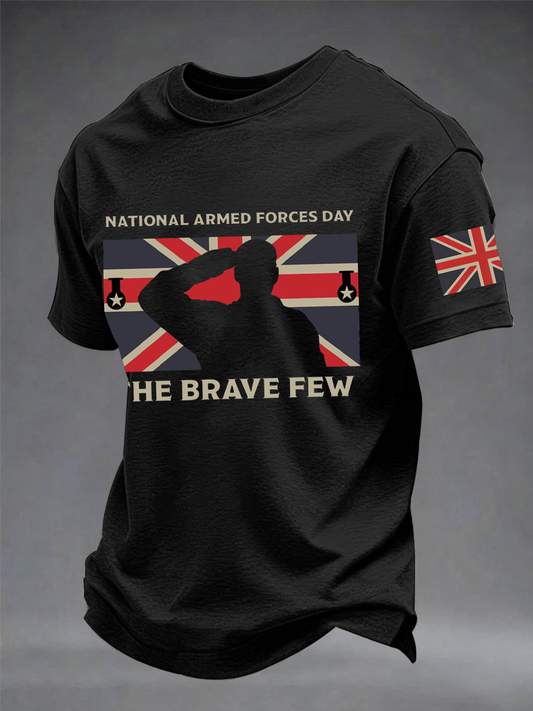 Men's Armed Forces Day imitation cotton short-sleeved T-shirt