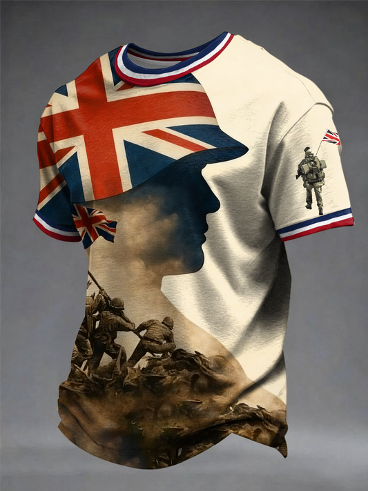 Men's british veteran short sleeves t-shirt