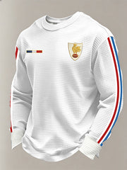 Men's France Rugby Waffle Long Sleeve T-Shirt