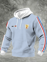 Men's France Rugby Checkered Cotton Hoodie