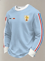 Men's France Rugby Waffle Long Sleeve T-Shirt