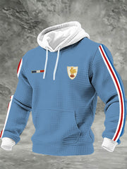 Men's France Rugby Checkered Cotton Hoodie