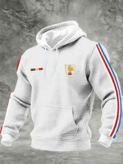Men's France Rugby Checkered Cotton Hoodie