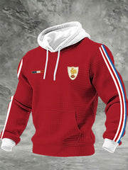 Men's France Rugby Checkered Cotton Hoodie