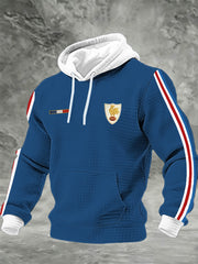 Men's France Rugby Checkered Cotton Hoodie
