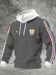 Men's France Rugby Checkered Cotton Hoodie