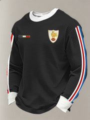 Men's France Rugby Waffle Long Sleeve T-Shirt