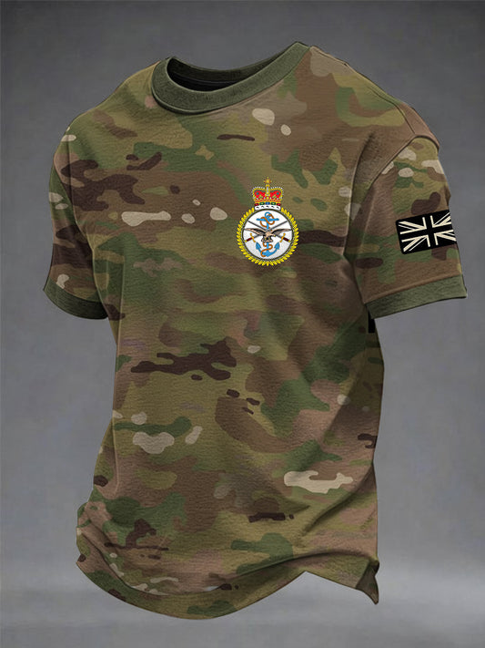 Men's BRITISH ARMED FORCES Print Casual Short Sleeve T-shirt