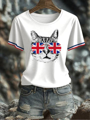 Women's UK Flag Printed T-shirt