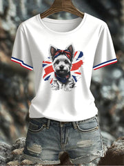 Women's UK Flag Printed T-shirt