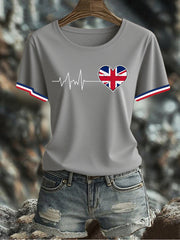 Women's UK Flag Printed T-shirt