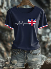 Women's UK Flag Printed T-shirt