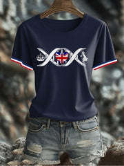 Women's UK Flag Printed T-shirt