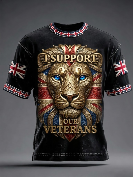 Men's I Support Our Veterans Short Sleeves T-shirt