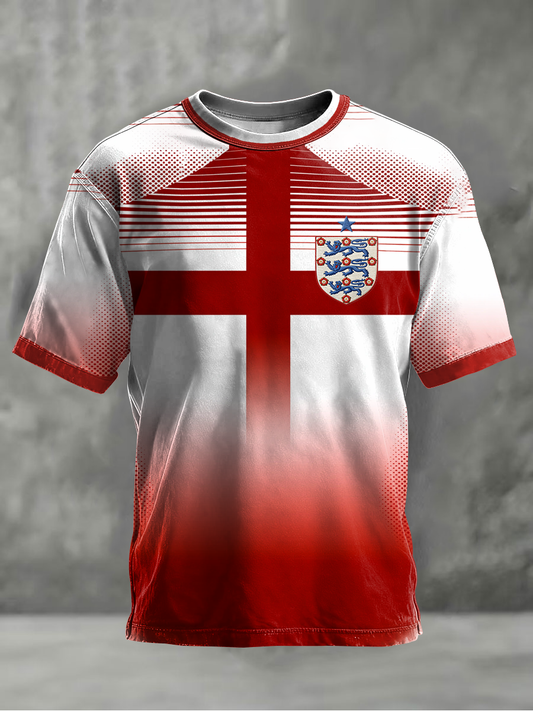 Men's UK Football Lover England Printed short sleeves t-shirt