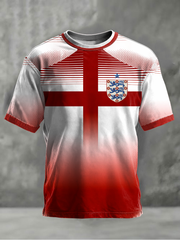Men's UK Football Lover England Printed short sleeves t-shirt