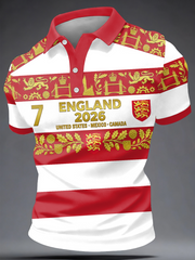 Men's UK Football Lover England Printed polo shirt