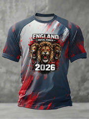 Men's UK Football Lover England Printed short sleeve t-shirt
