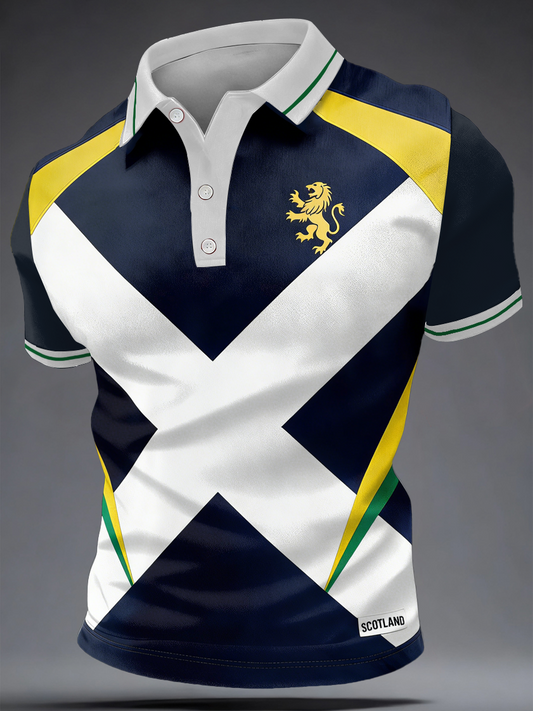 Men's UK Football Lover Scotland Printed polo shirt