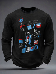 Men's UK Mods Music Lover Waffle Long Sleeve T-Shirt