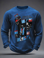 Men's UK Mods Music Lover Waffle Long Sleeve T-Shirt