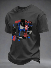 Men's UK Mods Music Lover imitation cotton short-sleeved T-shirt